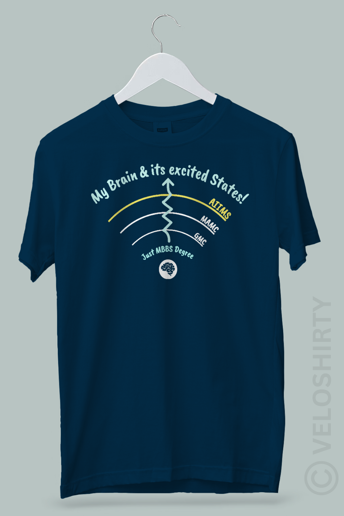 My Brain & its Excited States! | Unisex Tee For NEET Aspirants