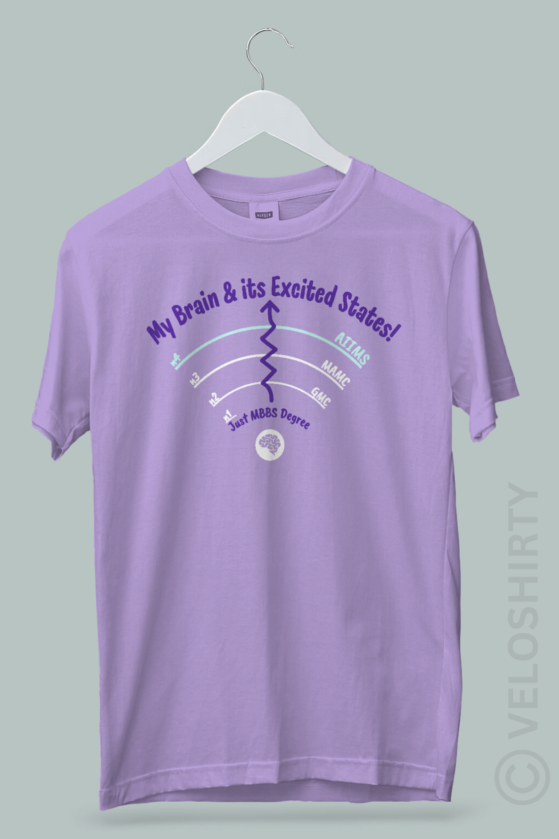 My Brain & its Excited States! | Unisex Tee For NEET Aspirants